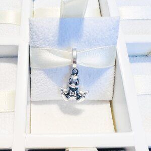 925 Sterling Silver Donald Duck Dangle Charm Fits Pandora Charm Bracelets